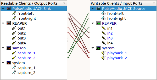 My JACK audio routing setup